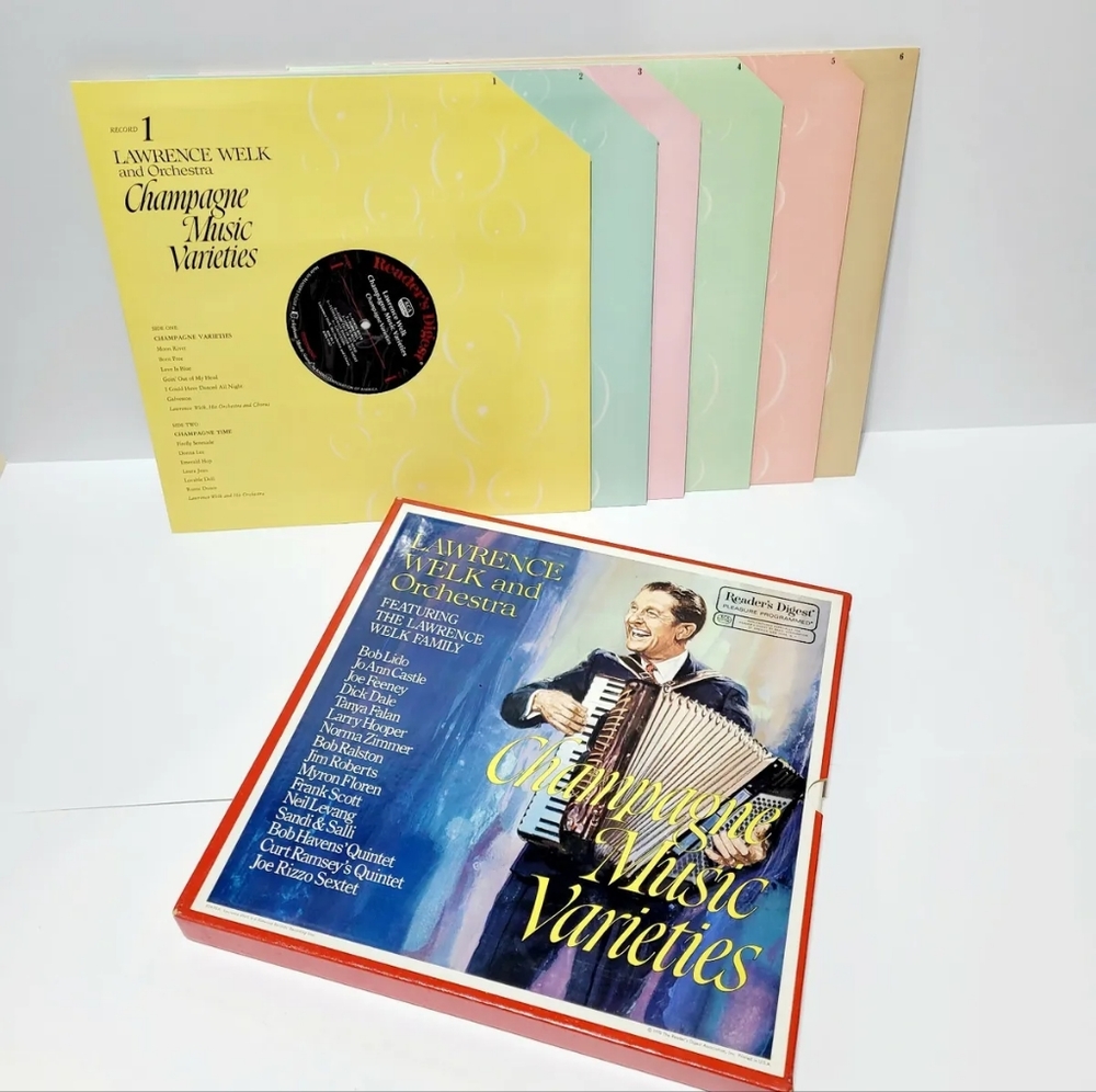 Lawrence Welk and Orchestra Champagne Music Varieties, Boxed Set of 6 - 1970